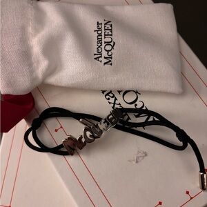 Alexander McQueen Silver and Black Bracelet